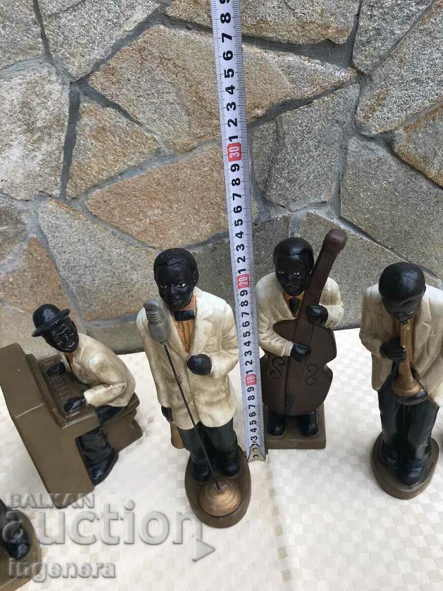 FIGURE CERAMIC PORCELAIN "ORCHESTRA" SET - 5 FIGURE CERAMIC PORCELAIN "ORCHESTRA" SET - 5