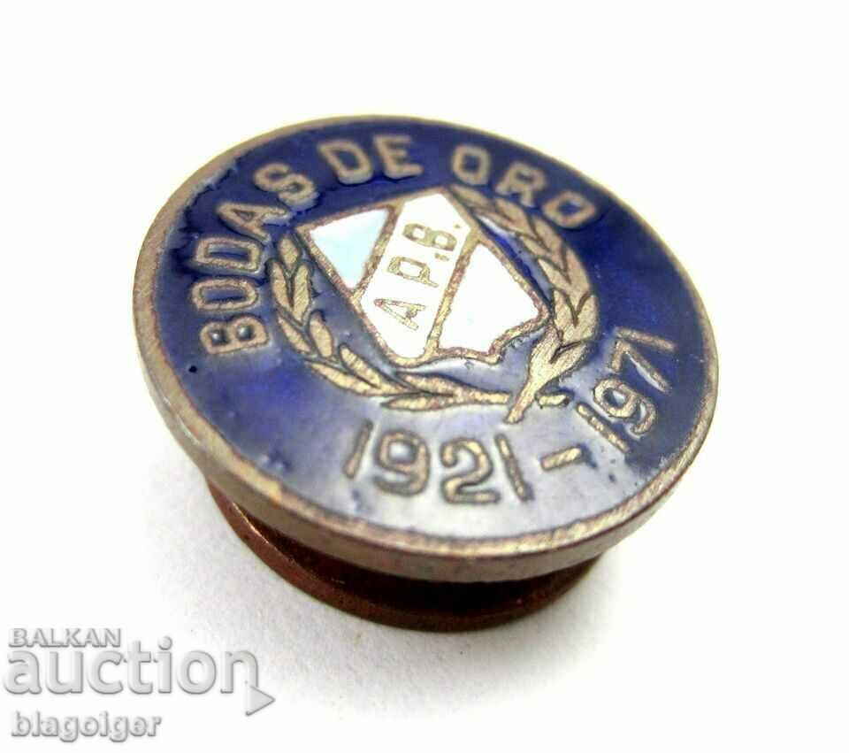 Rare Soccer Badge-Argentina-First Soccer Title-1921 with price 22.00 BGN | € 11.25