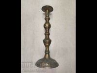 Old brass candle holder