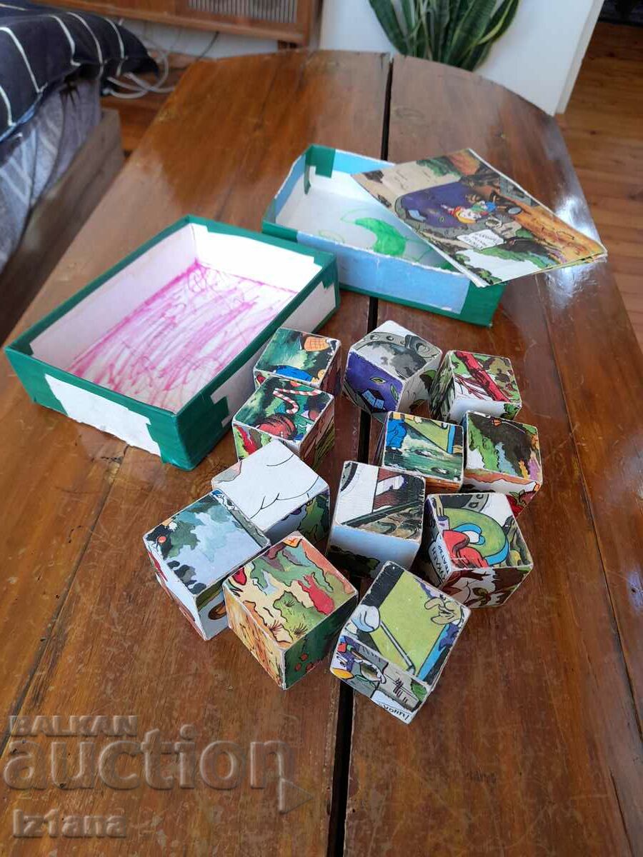 Delivery of An old children's game with cubes Delivery of An old children's game with cubes