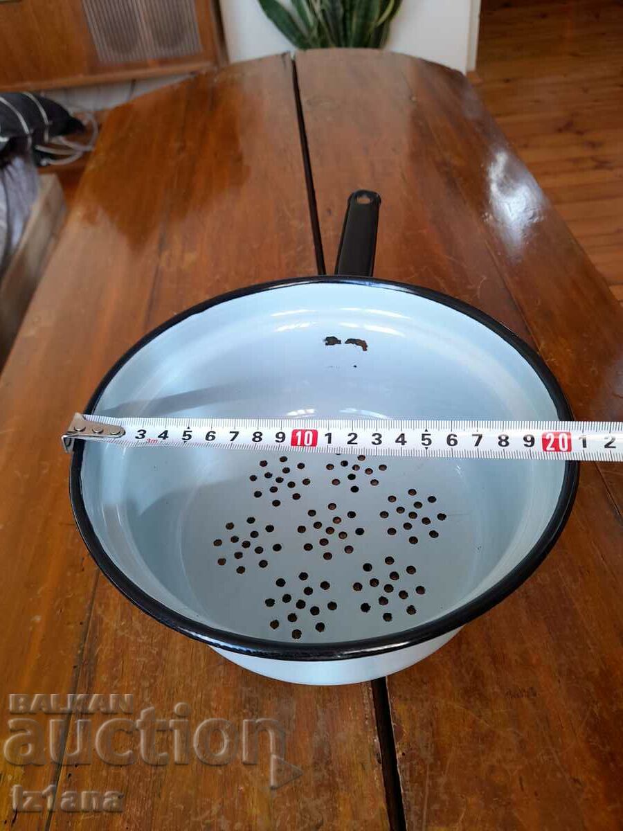 Old enameled strainer, colander - 6 Old enameled strainer, colander - 6