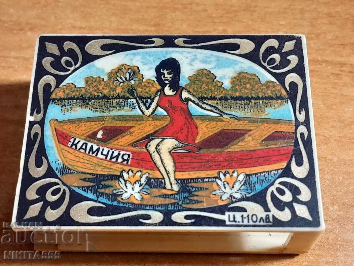 Old advertising matchbox, stand, holder-Kamchia