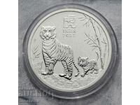 1/2 oz -2022 СРЕБРО АВСТРАЛИЯ  Година на Тигъра III СЕРИЯ