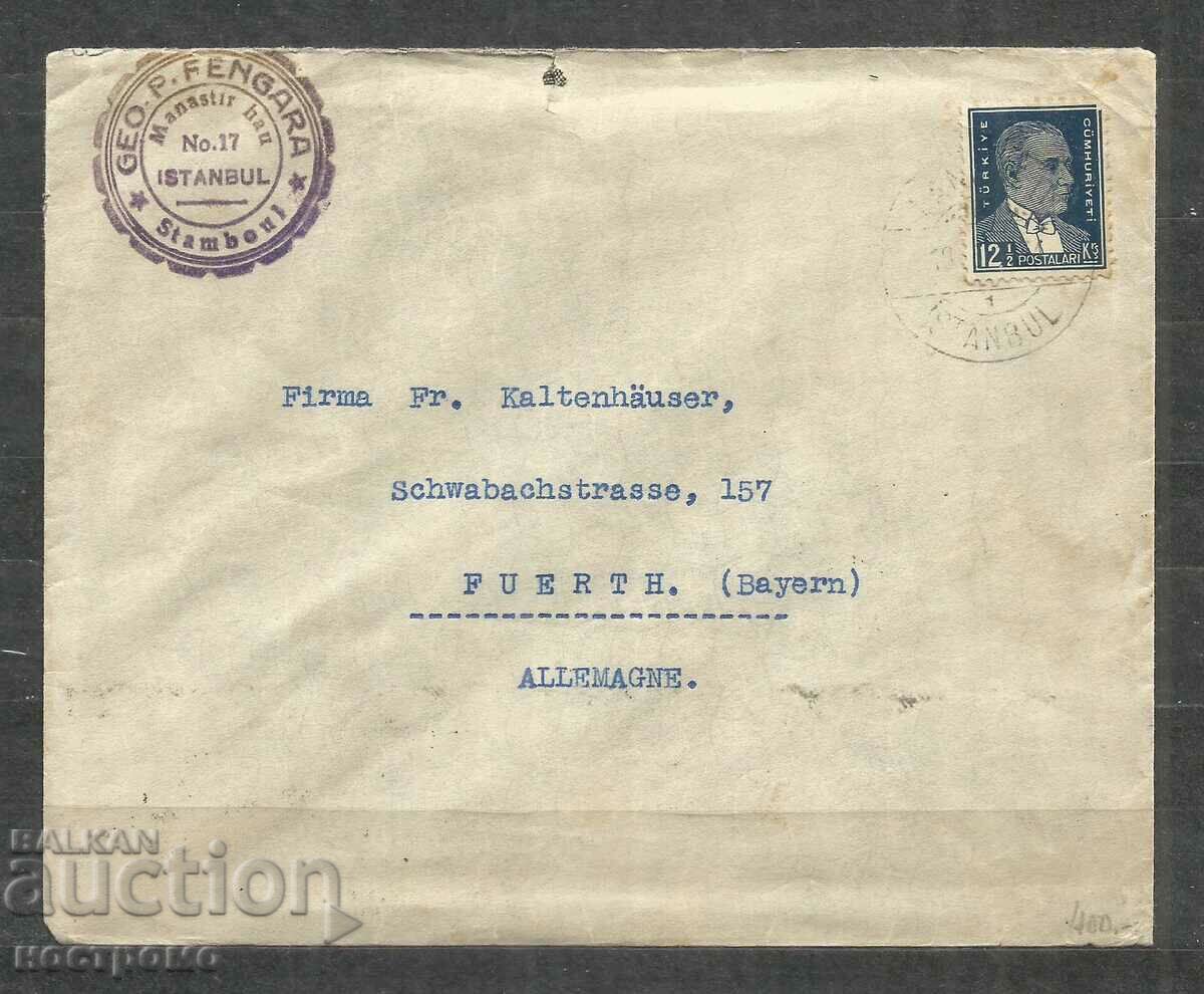 Comercial cover TURKEY traveled to Germany 1934 year A 1079