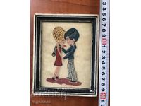 PICTURE TAPESTRY FABRIC FRAME WOOD