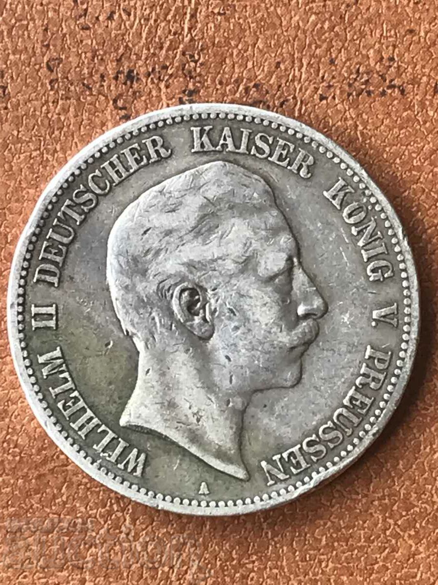 Germany Prussia 5 Marks 1900 Wilhelm II Silver with price 140.00 BGN | € 71.58 Germany Prussia 5 Marks 1900 Wilhelm II Silver with price 140.00 BGN | € 71.58