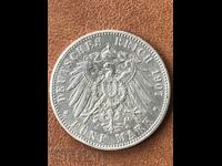 Germany Prussia 5 Marks 1907 Wilhelm II Silver