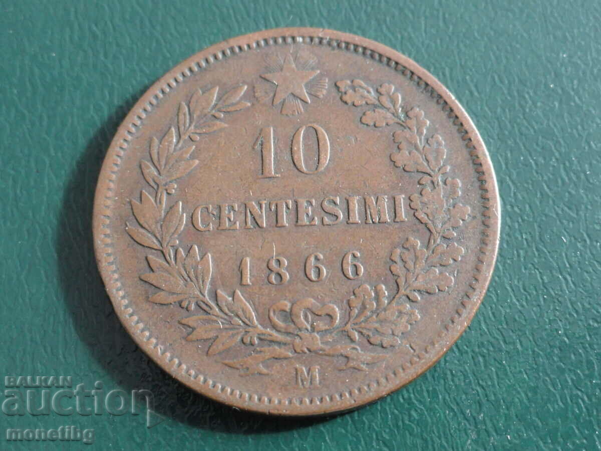 Auction  Italy 1866 - 10 centesimi (M)