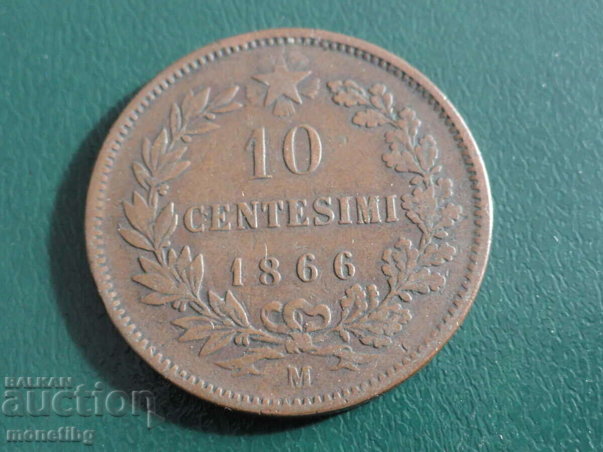 Italy 1866 - 10 centesimi (M) - 5