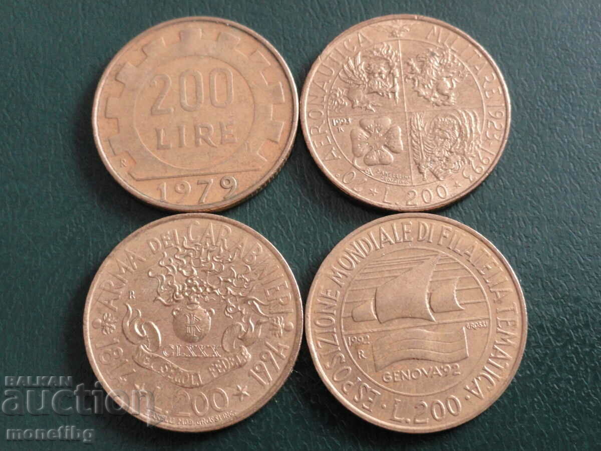 Italy 1979-94 - 200 pounds (4 pieces) with price 5.00 BGN | € 2.56 Italy 1979-94 - 200 pounds (4 pieces) with price 5.00 BGN | € 2.56