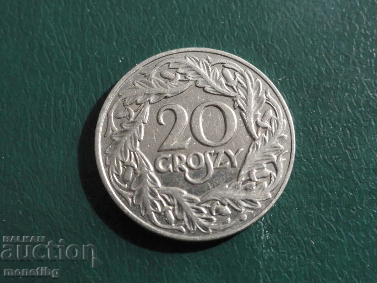 Delivery of Poland 1923 - 20 groszy Delivery of Poland 1923 - 20 groszy