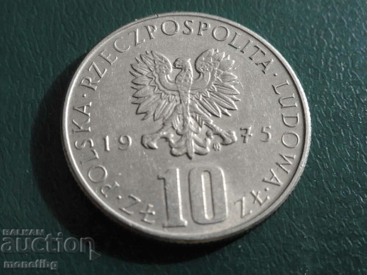 Poland 1975 - 10 zlotys "Boleslaw Prus" with price 1.50 BGN | € 0.77