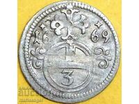 3 Kreuzer groschen 1669 Opeln Austria Leopold I silver