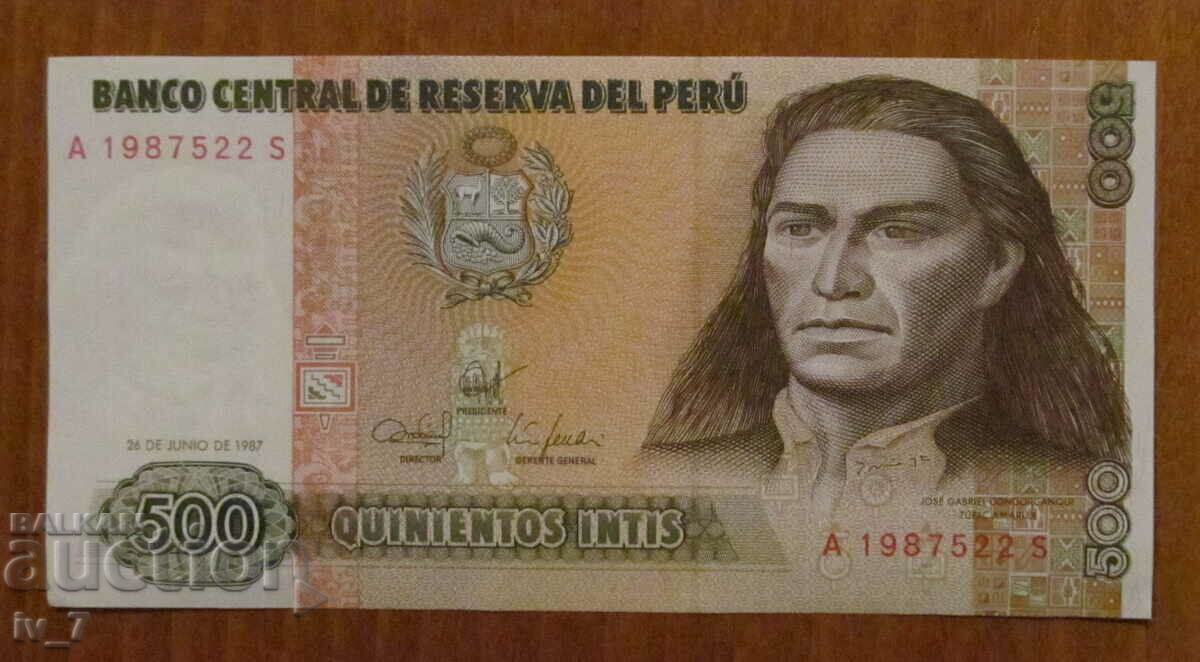 500 INTIS 1987, PERU - UNC