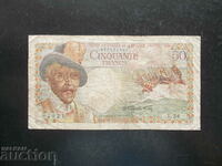 French Equatorial Africa, 50 francs, 1947, F, rare