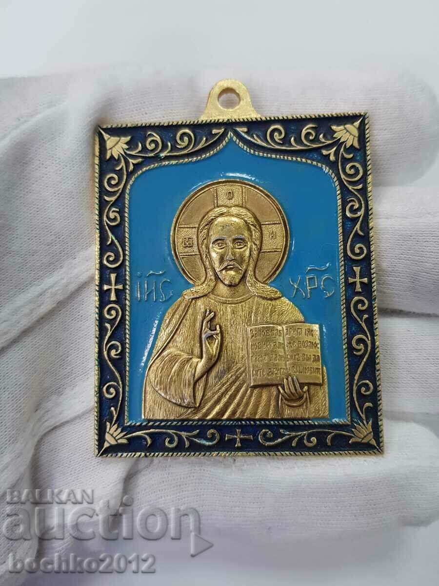 Licitație Icoană veche rusă de colecție Iisus Hristos 20 sec.