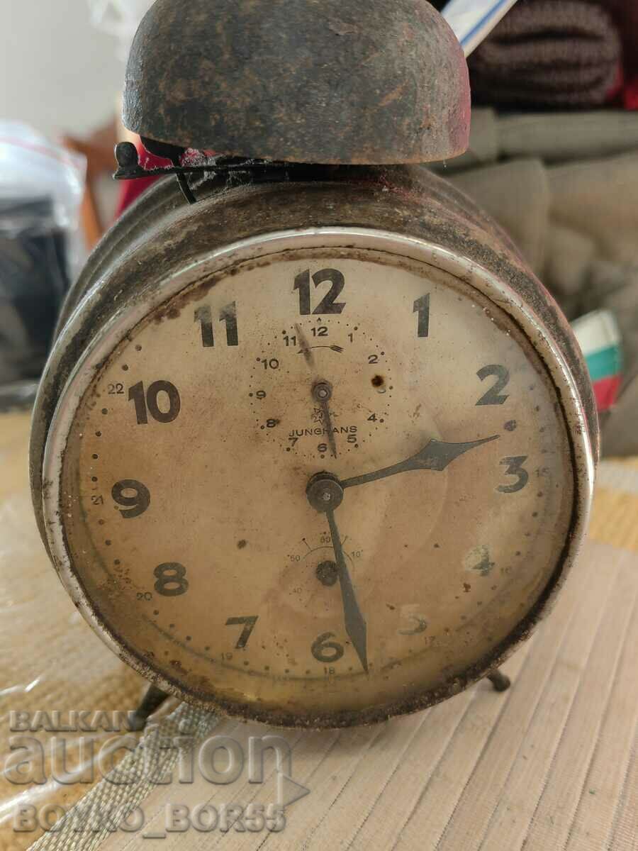 Vintage German 3rd Reich Alarm Clock Junghans
