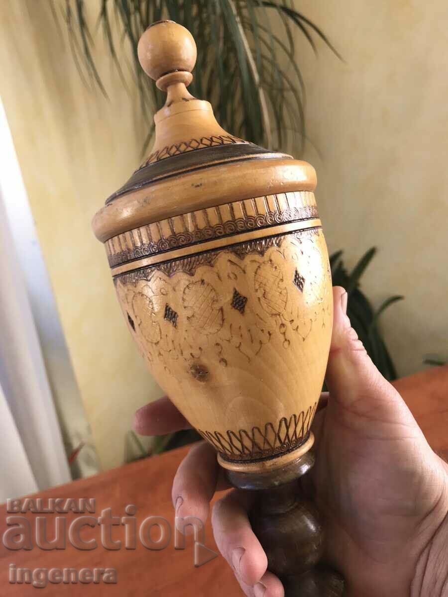 CUP SPORT PRIZE TREE PYROGRAPH WOOD CARVING FIGURE with price 45.00 BGN | € 23.01 CUP SPORT PRIZE TREE PYROGRAPH WOOD CARVING FIGURE with price 45.00 BGN | € 23.01