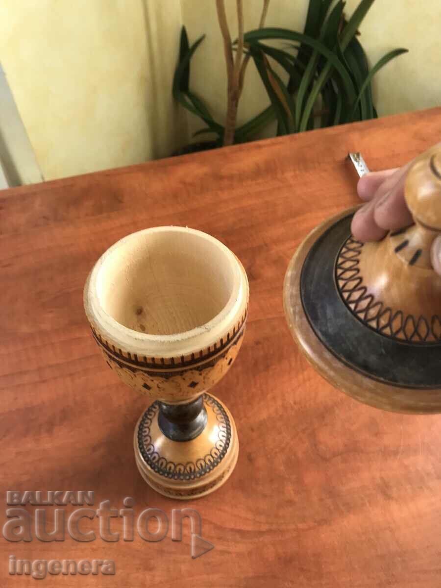 CUP SPORT PRIZE TREE PYROGRAPH WOOD CARVING FIGURE - 5 CUP SPORT PRIZE TREE PYROGRAPH WOOD CARVING FIGURE - 5