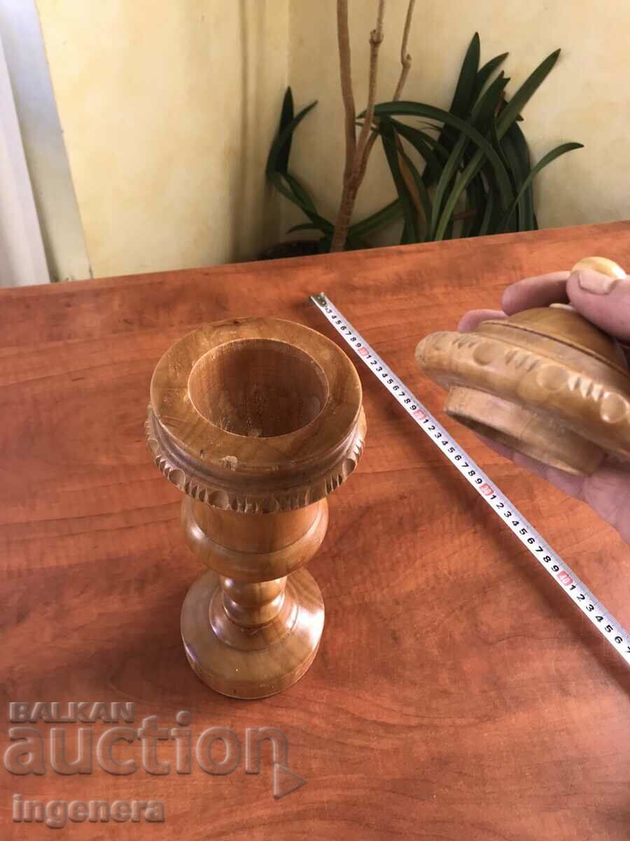 CUP SPORTS PRIZE TREE WOOD CARVING FIGURE FROM SOCA - 5