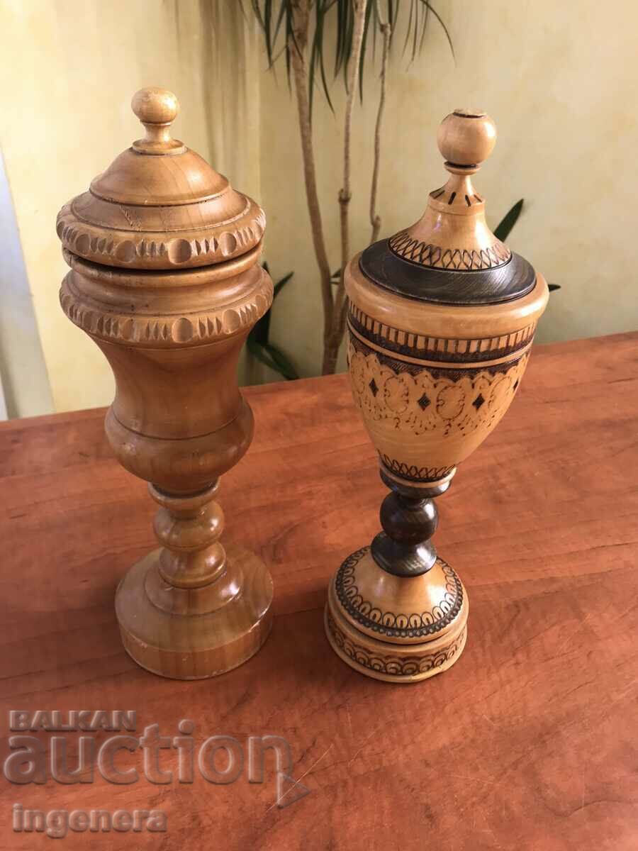 CUP SPORTS PRIZE TREE WOOD CARVING FIGURE FROM SOCA - 6