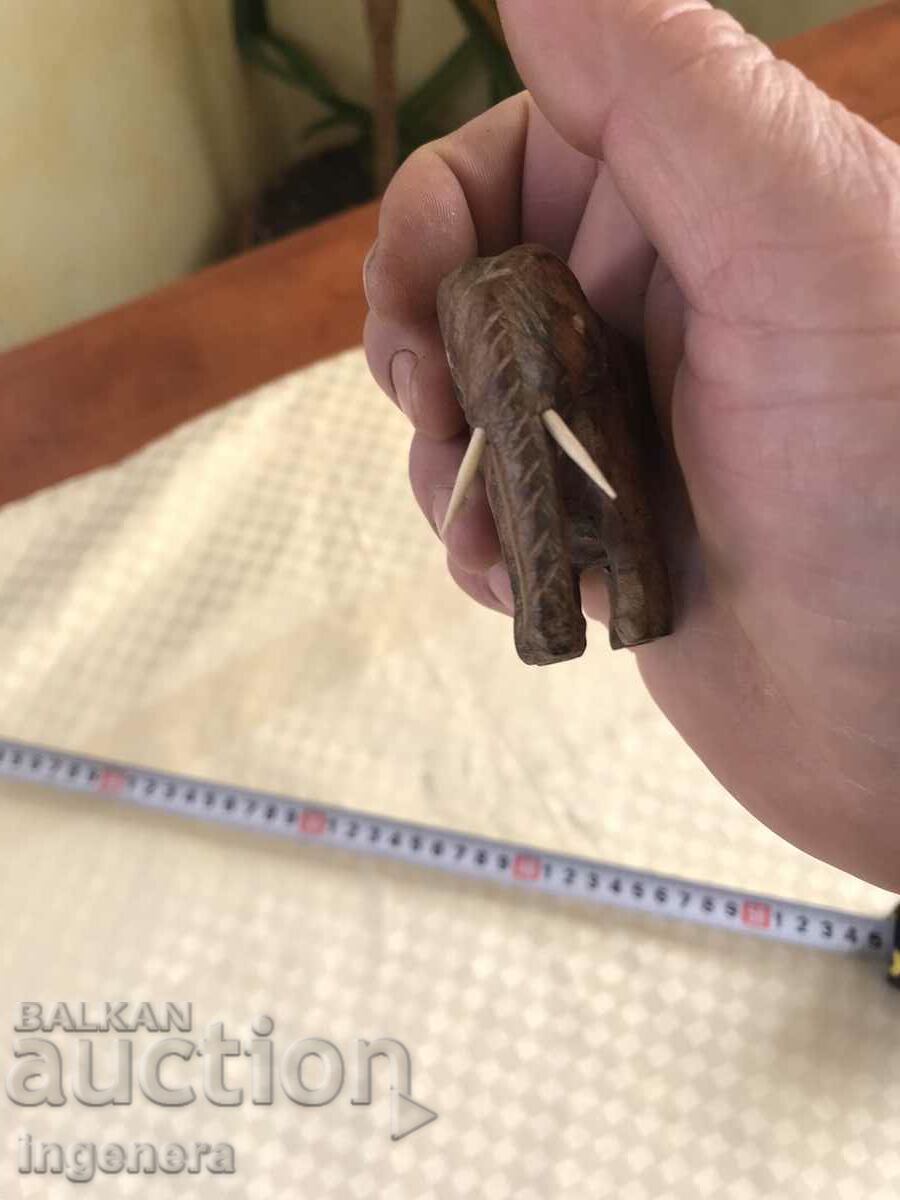 FIGURE WOOD PLASTIC CARVING STATUETTE SCULPTURE-ELEPHANT - 5 FIGURE WOOD PLASTIC CARVING STATUETTE SCULPTURE-ELEPHANT - 5