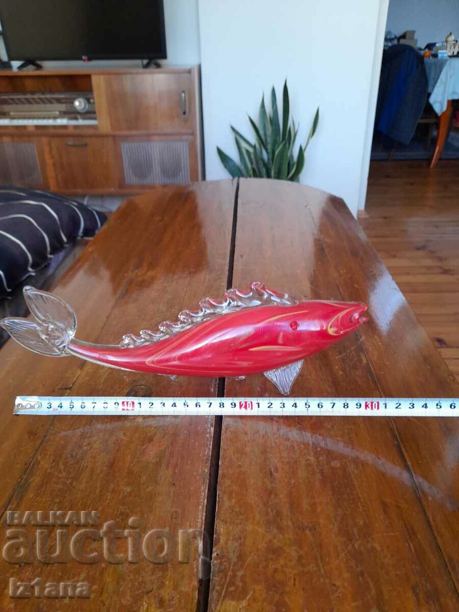 Аукцион Стъклена фигура,фигурка,риба