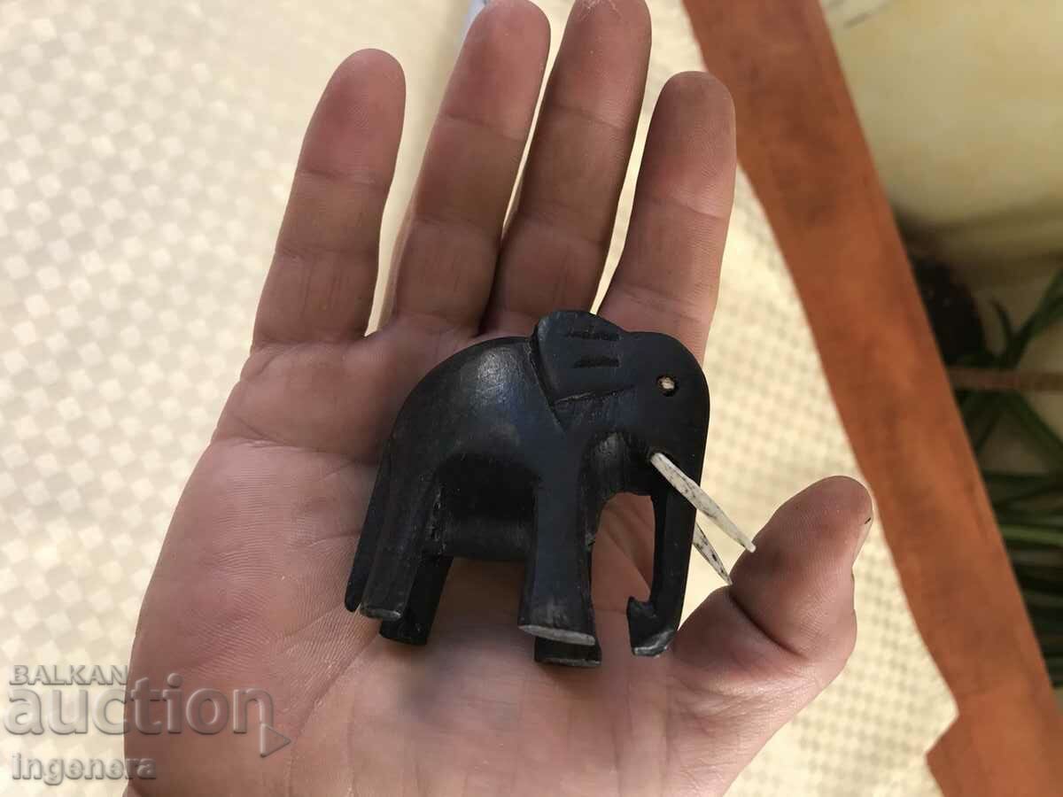 FIGURE WOOD PLASTIC CARVING STATUETTE SCULPTURE-ELEPHANT - 5 FIGURE WOOD PLASTIC CARVING STATUETTE SCULPTURE-ELEPHANT - 5