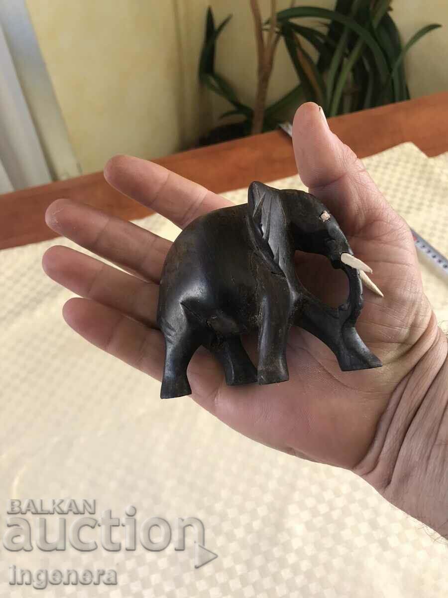 FIGURE WOOD PLASTIC CARVING STATUETTE SCULPTURE-ELEPHANT - 5 FIGURE WOOD PLASTIC CARVING STATUETTE SCULPTURE-ELEPHANT - 5