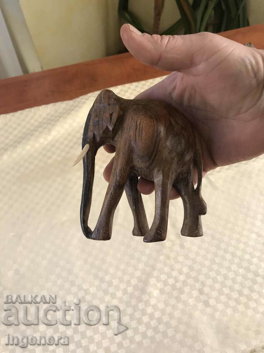 FIGURE WOOD PLASTIC CARVING STATUETTE SCULPTURE-ELEPHANT - 5 FIGURE WOOD PLASTIC CARVING STATUETTE SCULPTURE-ELEPHANT - 5