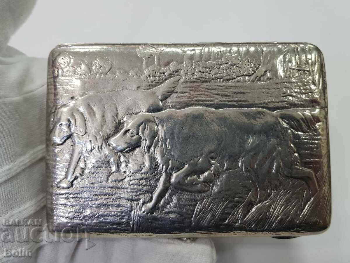 Russian tsar's snuffbox 84 sample with bogatyr and dogs - 7 Russian tsar's snuffbox 84 sample with bogatyr and dogs - 7