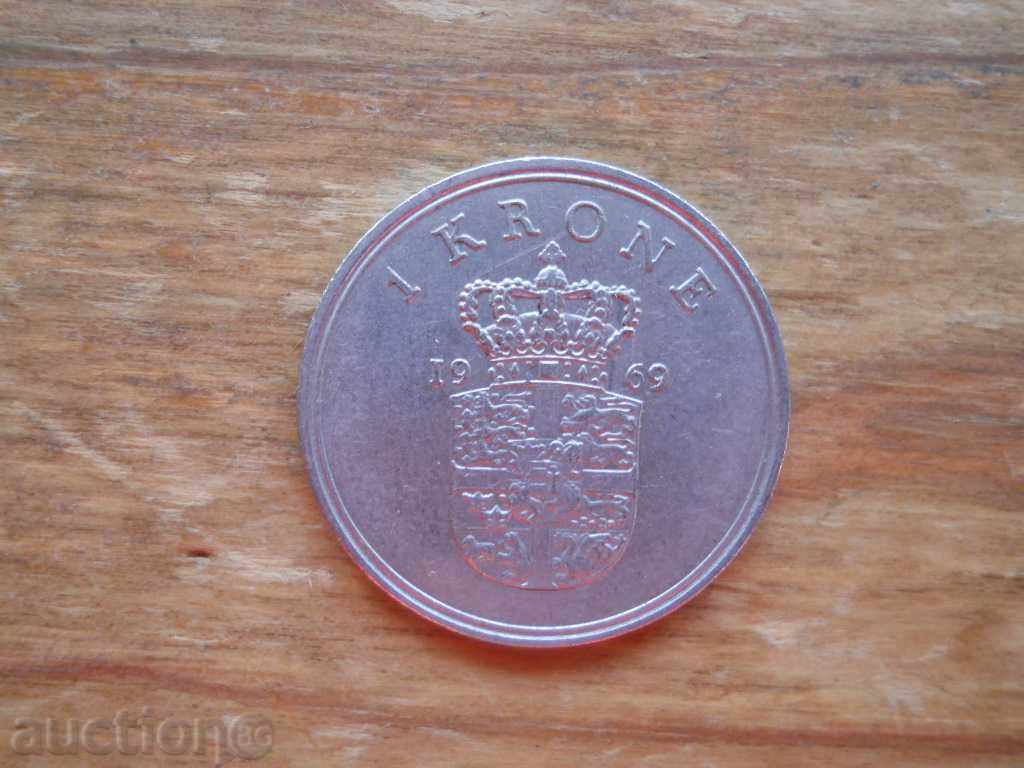 1 coroană 1969 - Danemarca