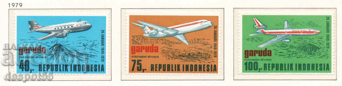 1979. Indonezia. 30 de ani de compania indoneziană Garuda Airlines.