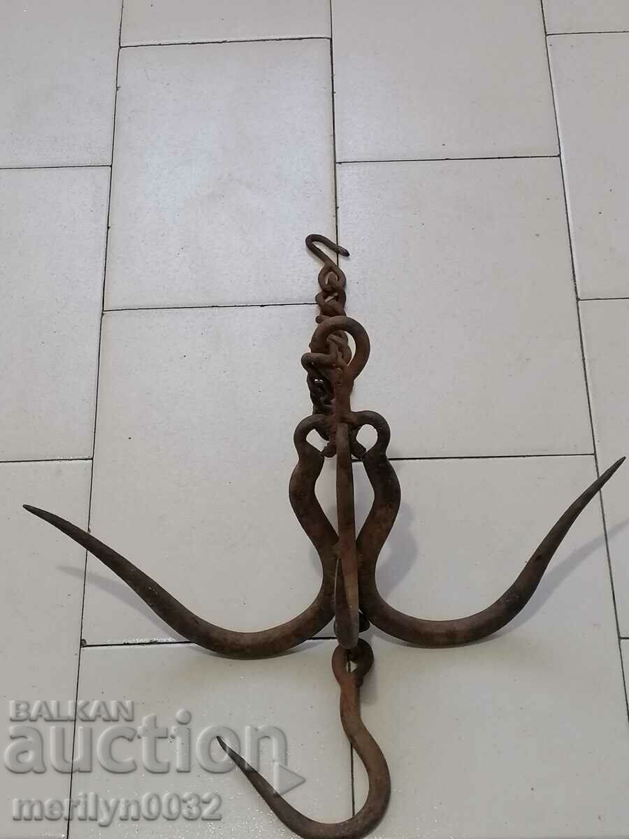 Butcher hook for scraping chain wrought iron with price 99.00 BGN | € 50.62 Butcher hook for scraping chain wrought iron with price 99.00 BGN | € 50.62