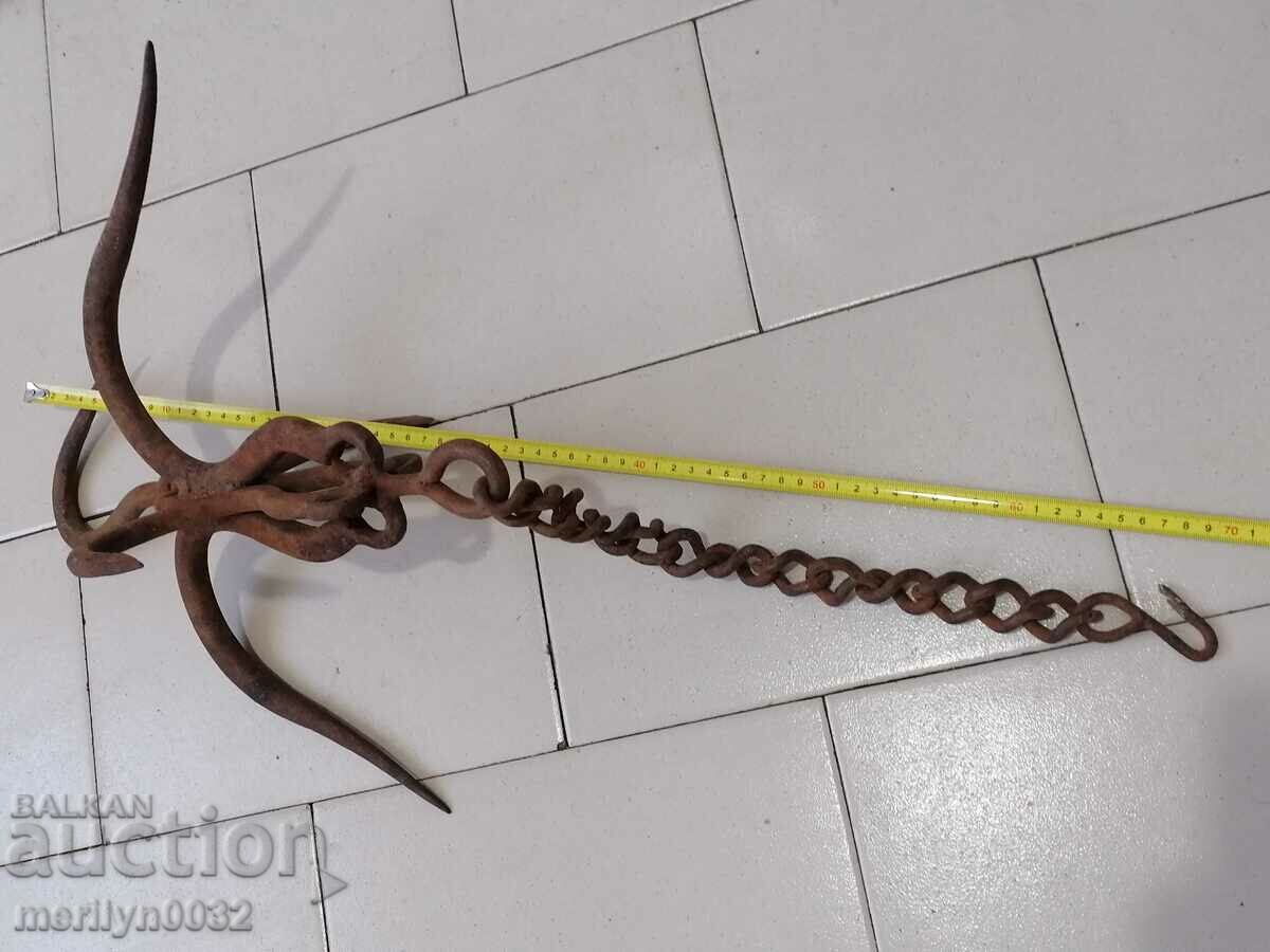 Delivery of Butcher hook for scraping chain wrought iron Delivery of Butcher hook for scraping chain wrought iron