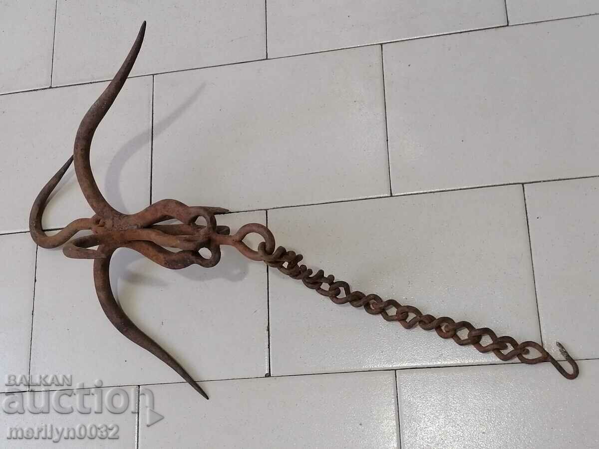 Butcher hook for scraping chain wrought iron - 5 Butcher hook for scraping chain wrought iron - 5