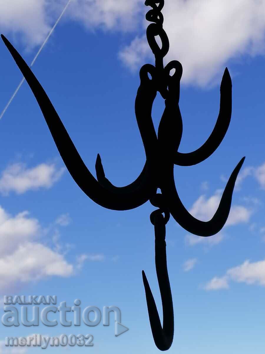 Butcher hook for scraping chain wrought iron - 6 Butcher hook for scraping chain wrought iron - 6