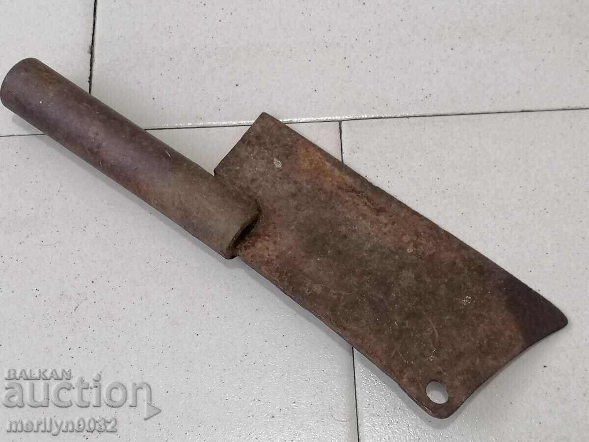 Auction  Hand-forged saber, blade, knife, axe