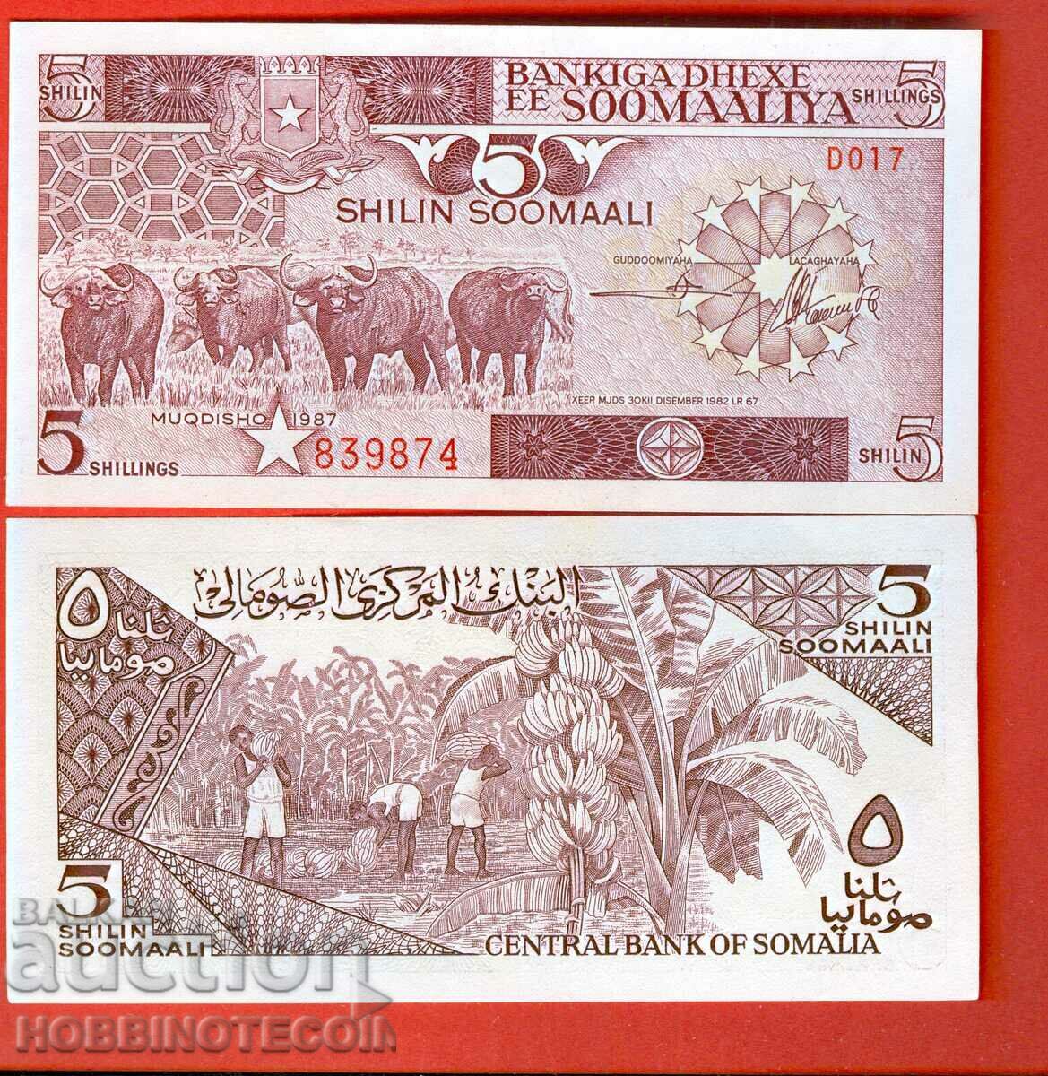 SOMALIA SOMALIA 5 Shilling issue - issue 1987 NEW UNC