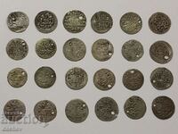 24бр. Сребърни Турски монети от накит Турция акчета сребро