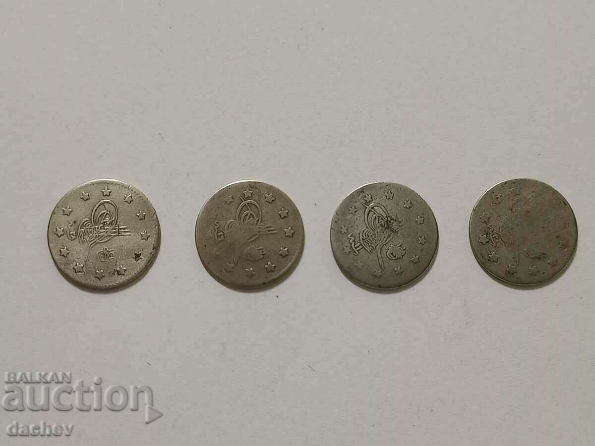 Livrarea Lot 4 buc. HELLO Monede turcești de argint Monede de argint din Turcia