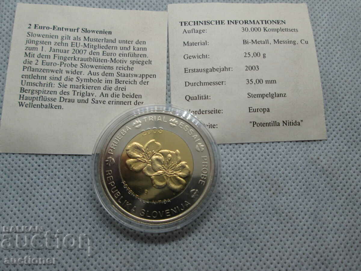 Delivery of MEDAL, PLAQUE 2 EURO SAMPLE SLOVENIA Delivery of MEDAL, PLAQUE 2 EURO SAMPLE SLOVENIA