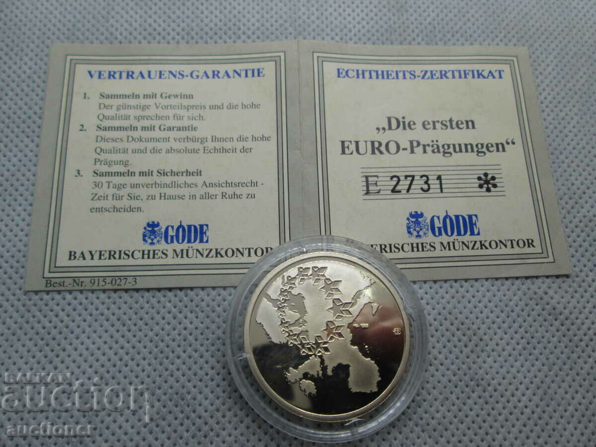 Delivery of MEDAL, PLAQUE 10 EURO GERMANY-1998 Delivery of MEDAL, PLAQUE 10 EURO GERMANY-1998