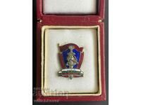 35961 Bulgaria Badge of honor MIA enamel on screw box 1960s