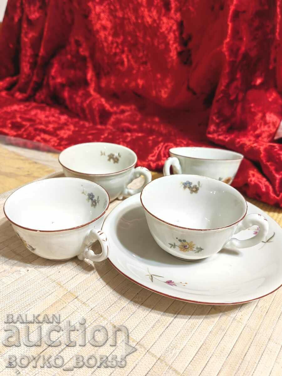 Antique Bulgarian Early Soc πορσελάνινες κούπες Φλιτζάνια καφέ με τιμή 57.00 BGN | € 29.14 Antique Bulgarian Early Soc πορσελάνινες κούπες Φλιτζάνια καφέ με τιμή 57.00 BGN | € 29.14