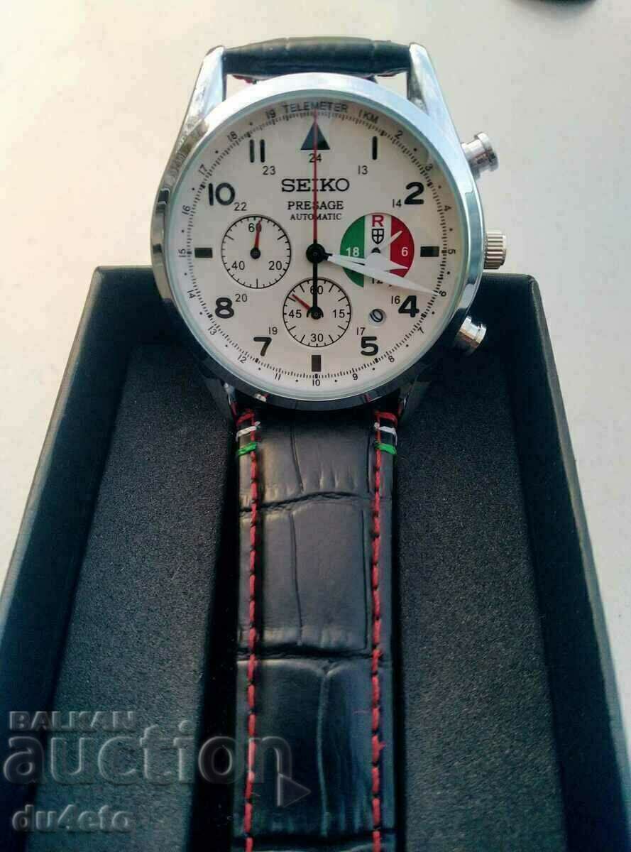 SEIKO Presage Casual Men's Quartz Watch Leather - 5 SEIKO Presage Casual Men's Quartz Watch Leather - 5