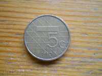 5 guldeni 1990 - Olanda