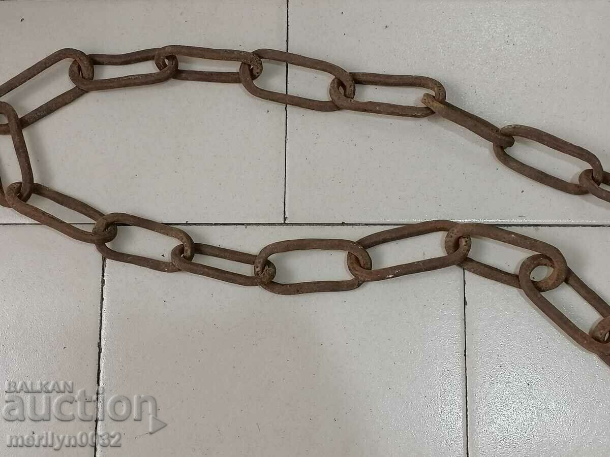 Delivery of Old forged chain with hook, chain link chain Delivery of Old forged chain with hook, chain link chain