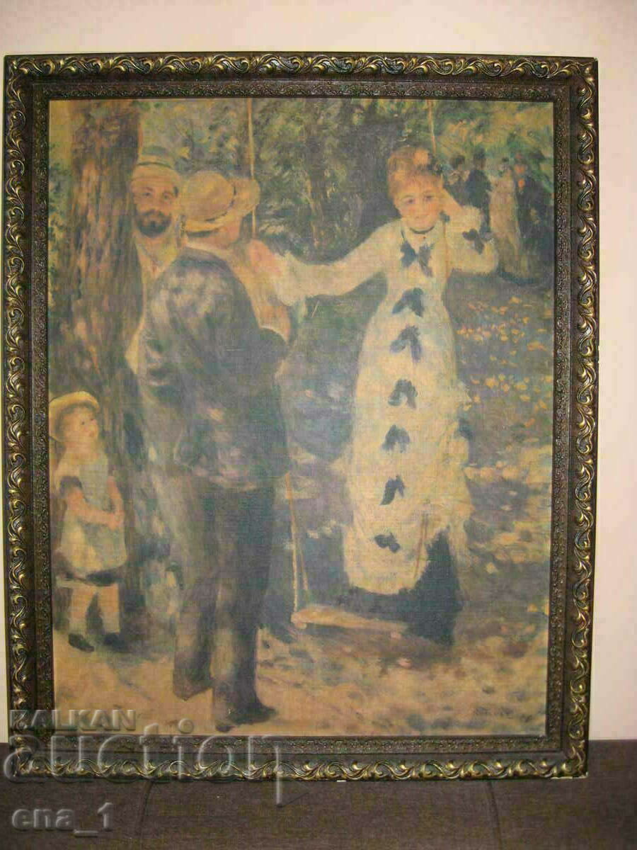 Auction A magnificent reproduction of the painting "On the cradle" by Renoir Auction A magnificent reproduction of the painting "On the cradle" by Renoir