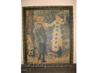 A magnificent reproduction of the painting "On the cradle" by Renoir